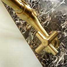 Unlacquered Brass Kitchen Bridge Faucet