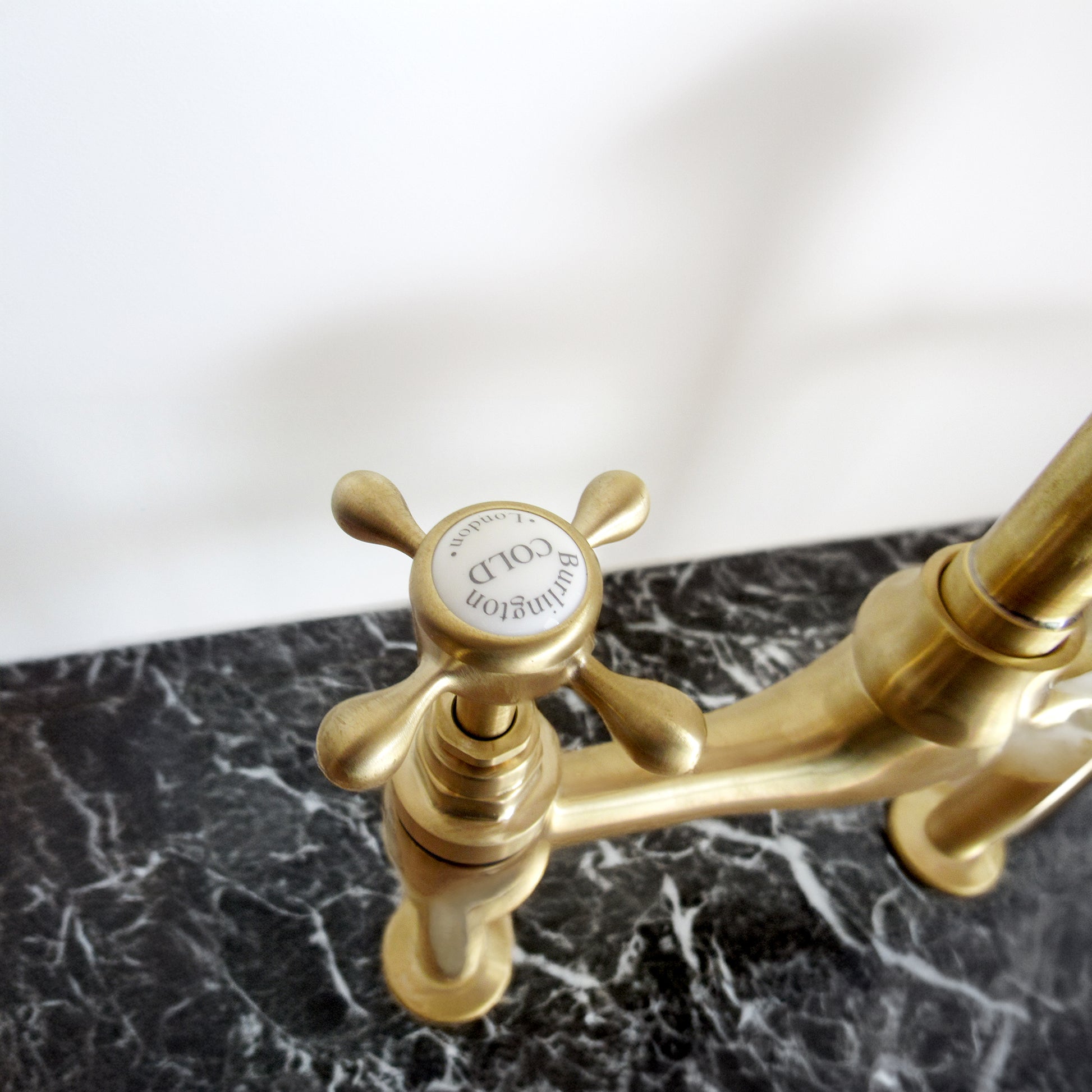 Unlacquered Brass Kitchen Bridge Faucet