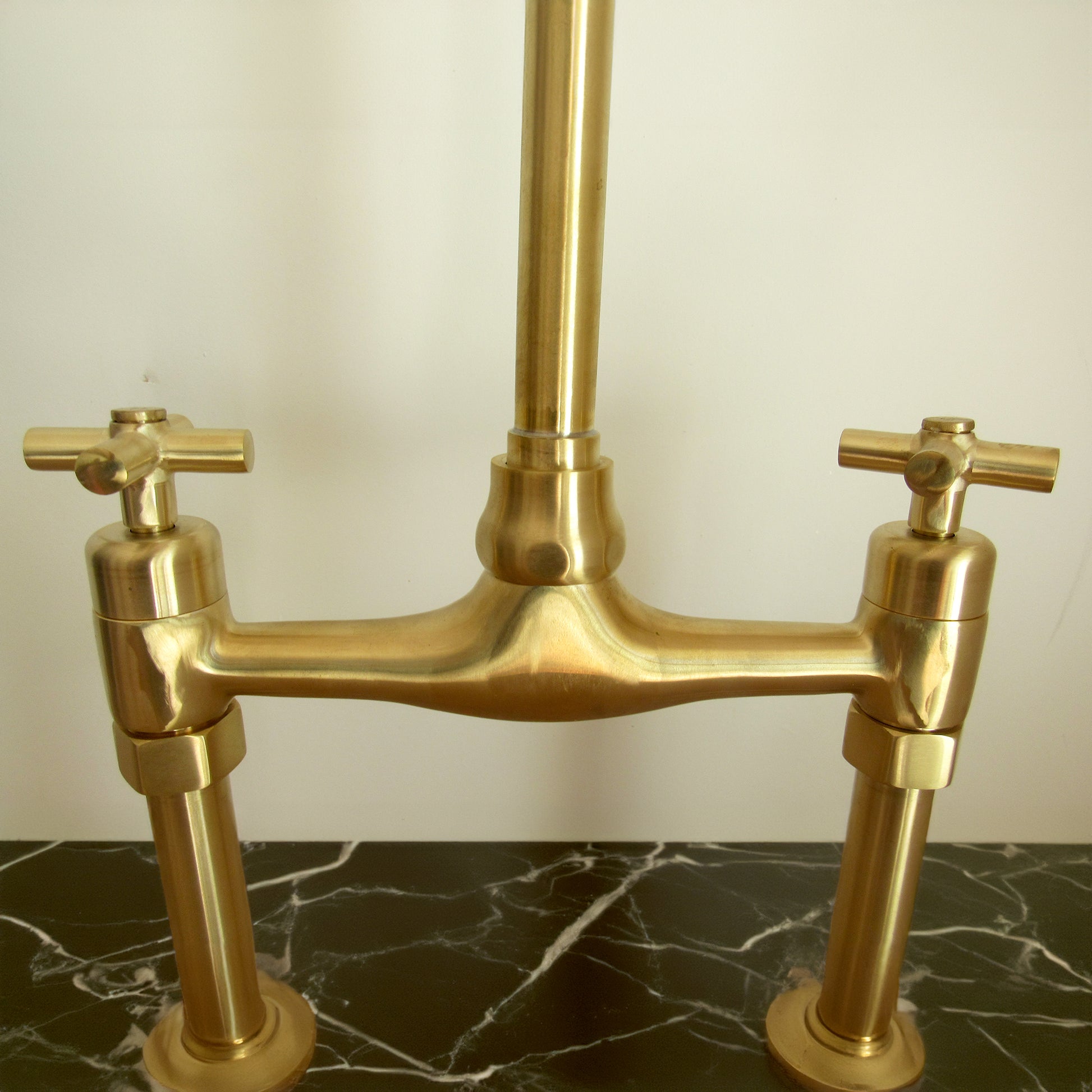 Unlacquered Brass Kitchen Bridge Faucet