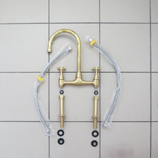 Unlacquered Brass Kitchen Bridge Faucet